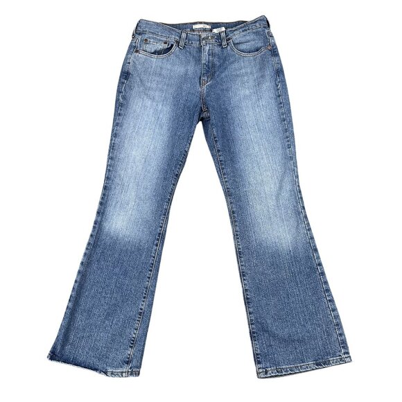 Levi's Denim - Y2K Levi's 515 Jeans Womens 10 S Bootcut Light Wash Denim Black Bat Wing